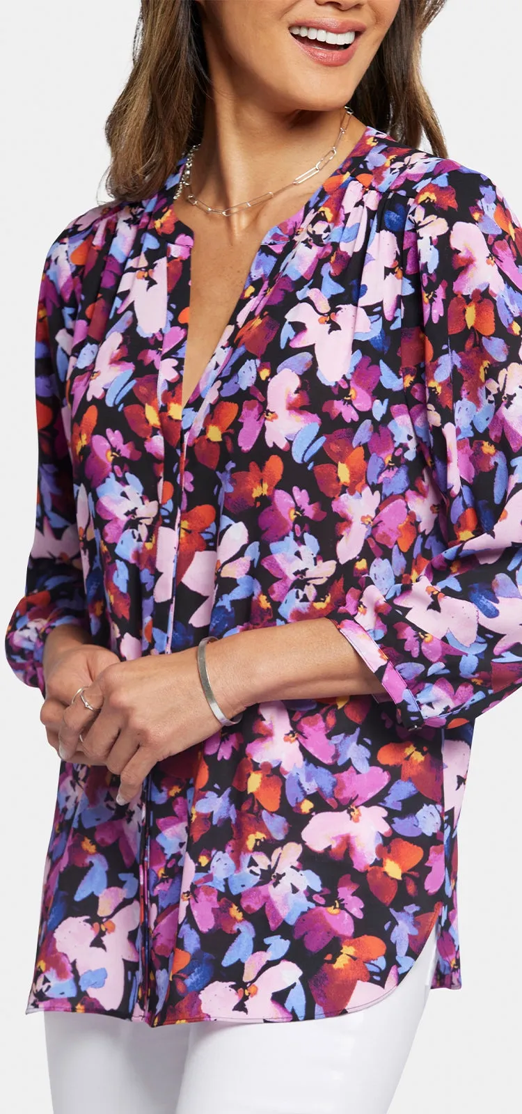 Pintuck Blouse Bloemenprint | Hot Springs