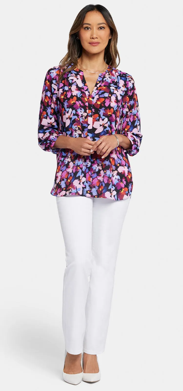 Pintuck Blouse Bloemenprint | Hot Springs