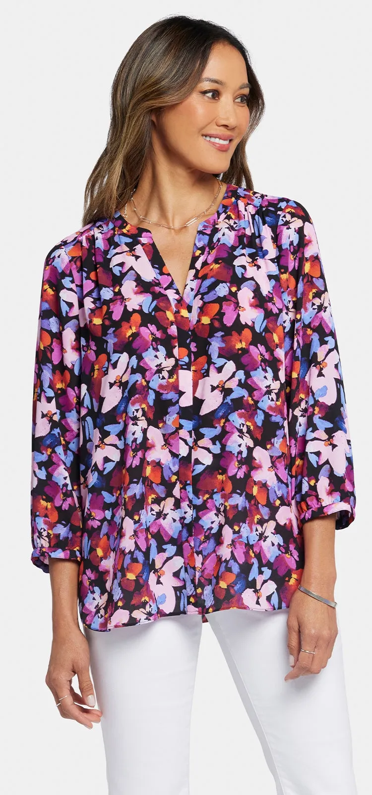 Pintuck Blouse Bloemenprint | Hot Springs