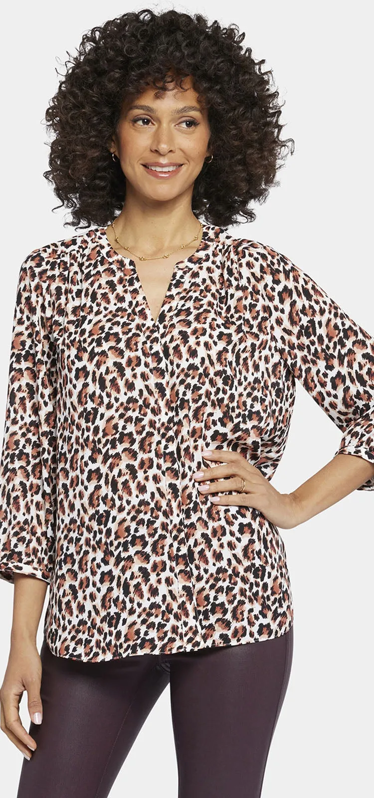 Pintuck Blouse Dierenprint | Evita