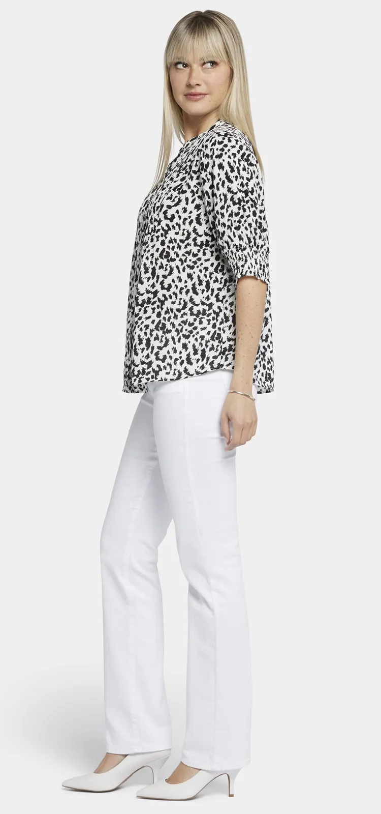 Pleated Short Sleeved Blouse Dierenprint | Gato