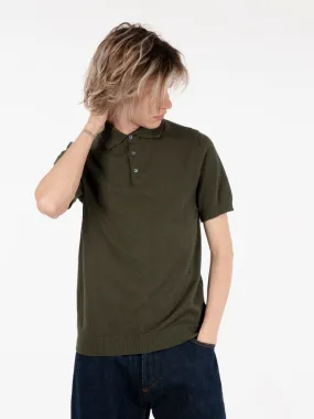 Polo in spugna James verde militare