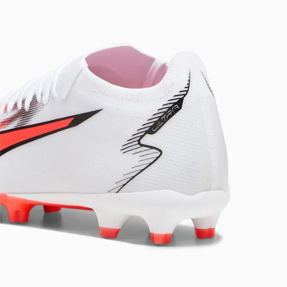 Puma Ultra Match FG/AG Football Boots (White/Black/Fire Orchid)