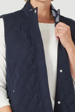 Quilted Gilet - Navy