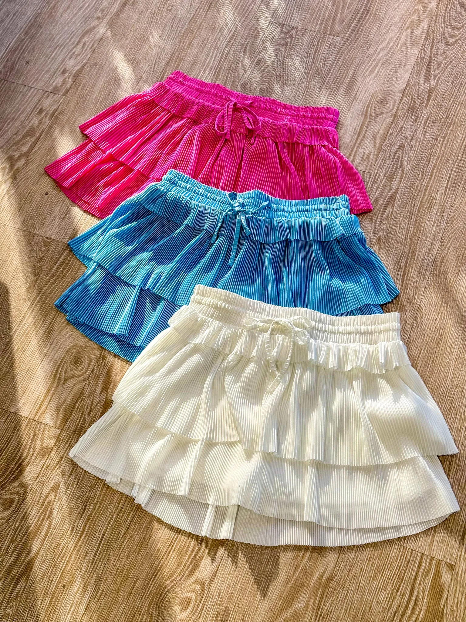 Ruffle Pleated Skort