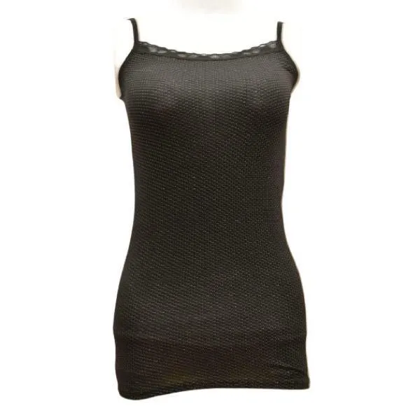 Soft & Stretchable Hip Length Cotton Dotted Camisole For Women