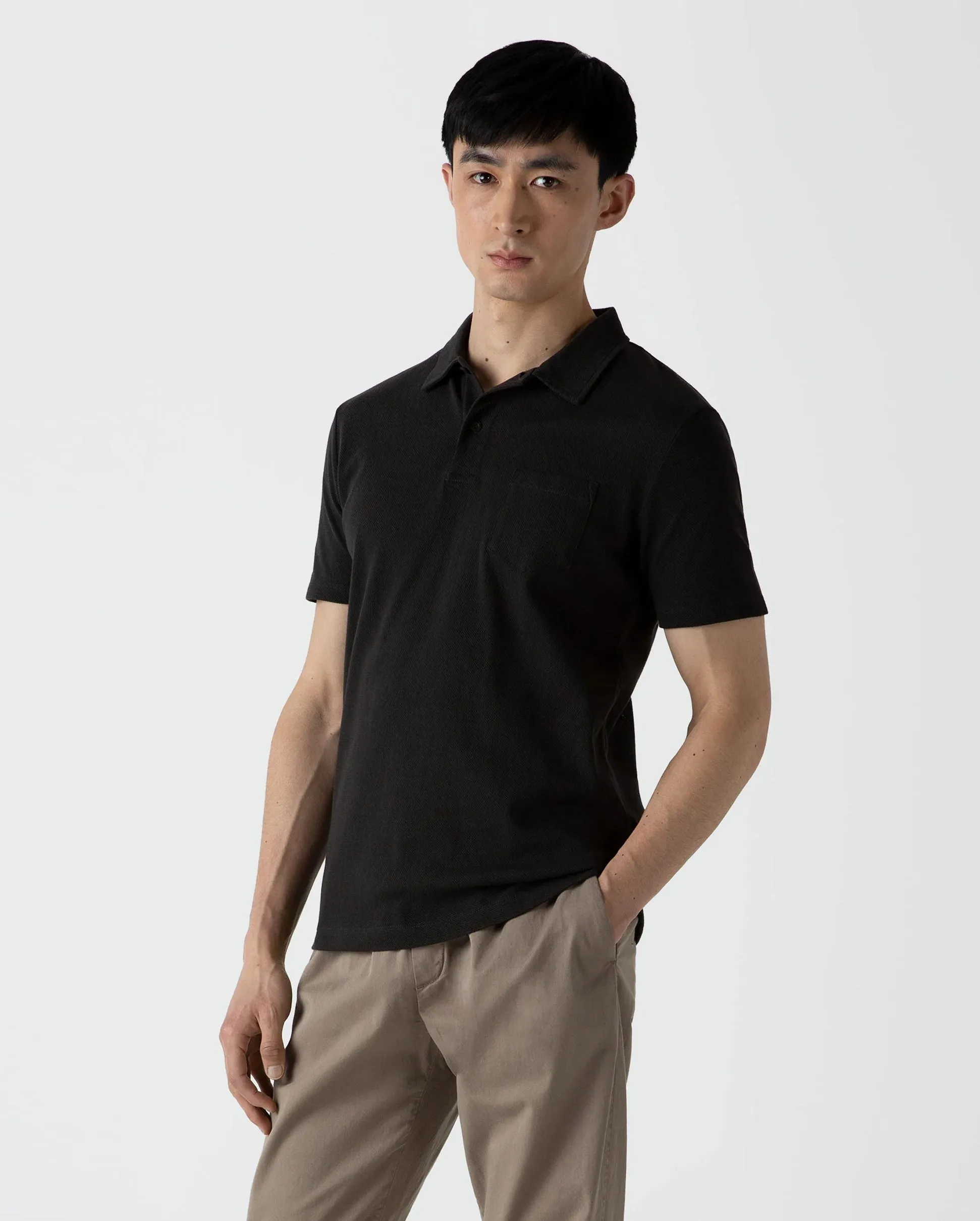 S/S RIVIERA POLO SHIRT / COFFEE