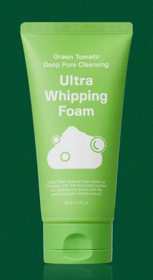 Sungboon Editor Green Tomato Deep Pore Cleansing Ultra Whipping Foam 120g