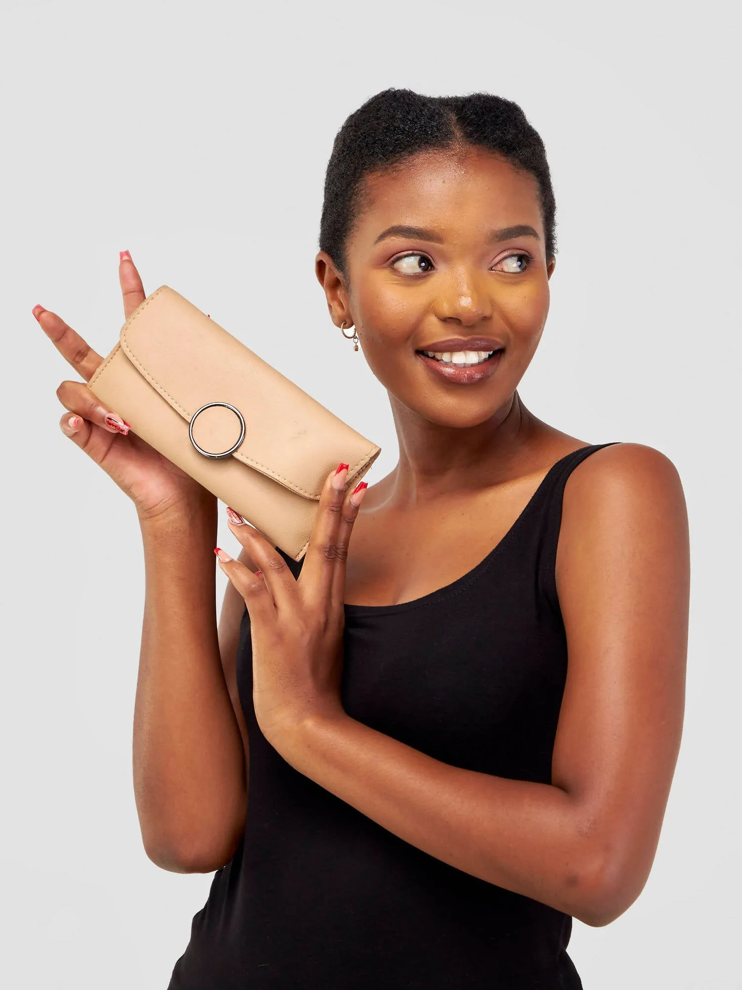 SZ Nyepesi Clutch Bag - Beige