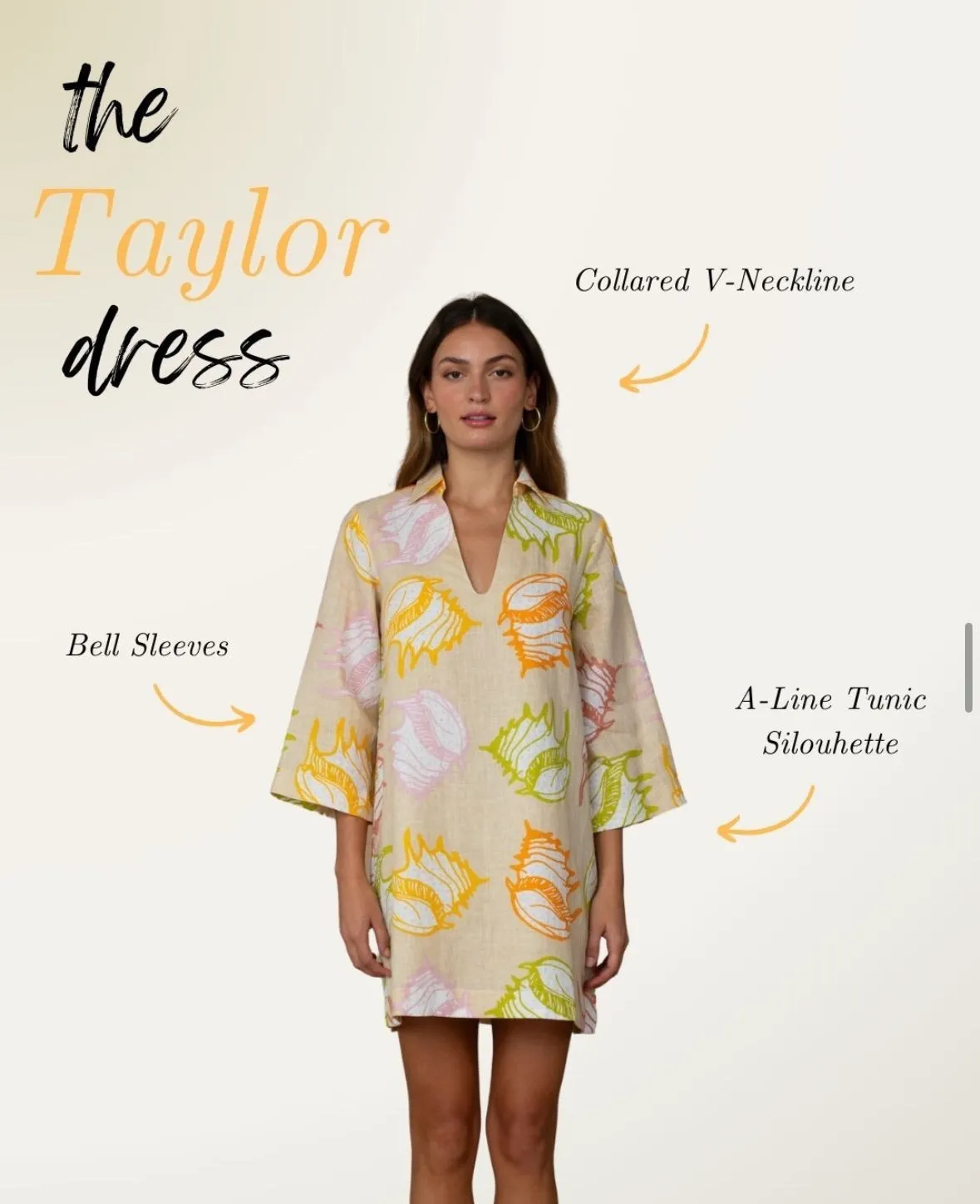 Taylor Dress in shells by Olivia James