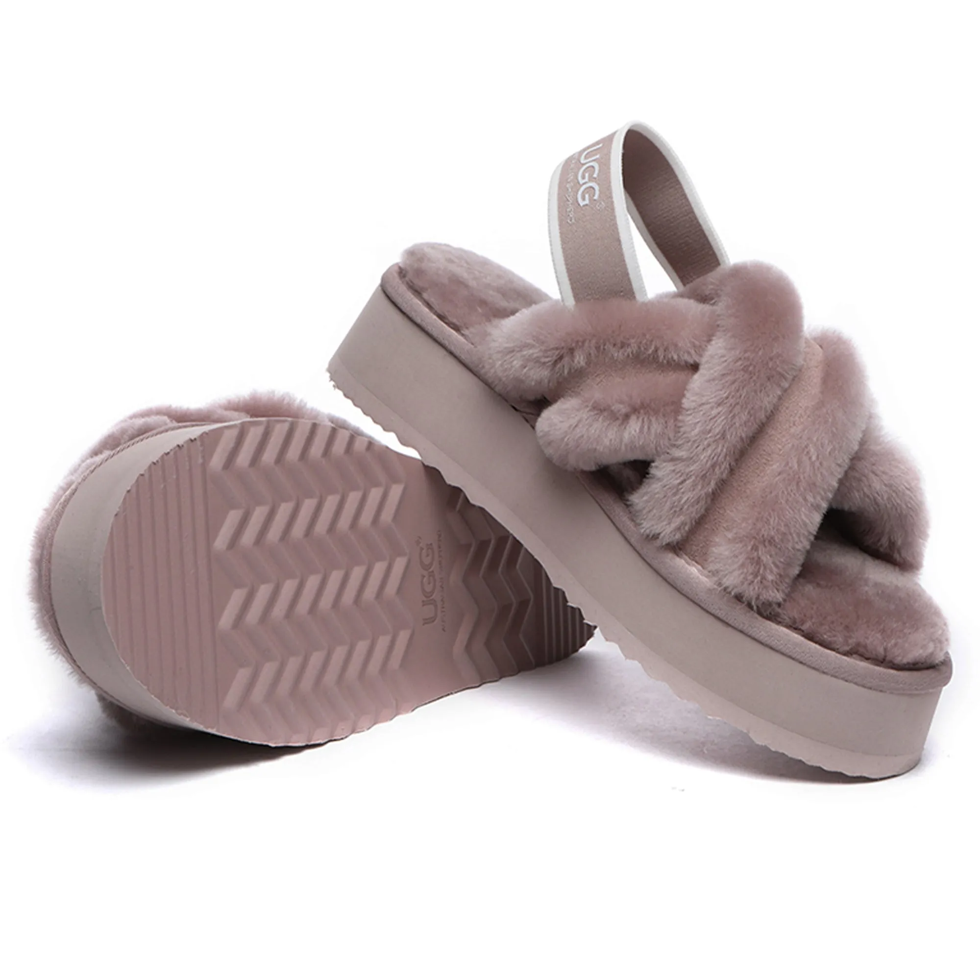 UGG Women Platform Cross Slides