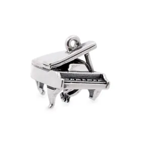 Vintage James Avery 925 Sterling Silver Retired Grand Piano 3D Charm / Pendant