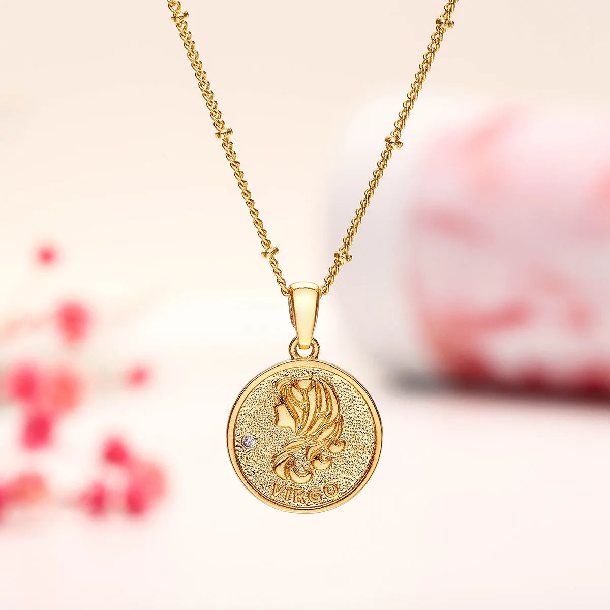 Virgo Constellation Coin Pendant Necklace