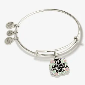 'You Can Change the World Girl' Charm Bangle