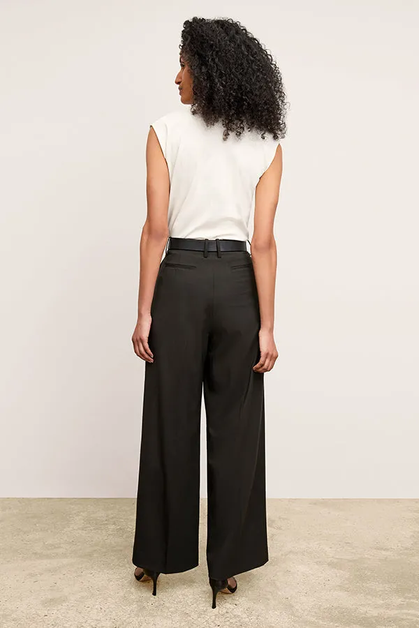 Zuri Pant - Washable Wool Twill :: Black