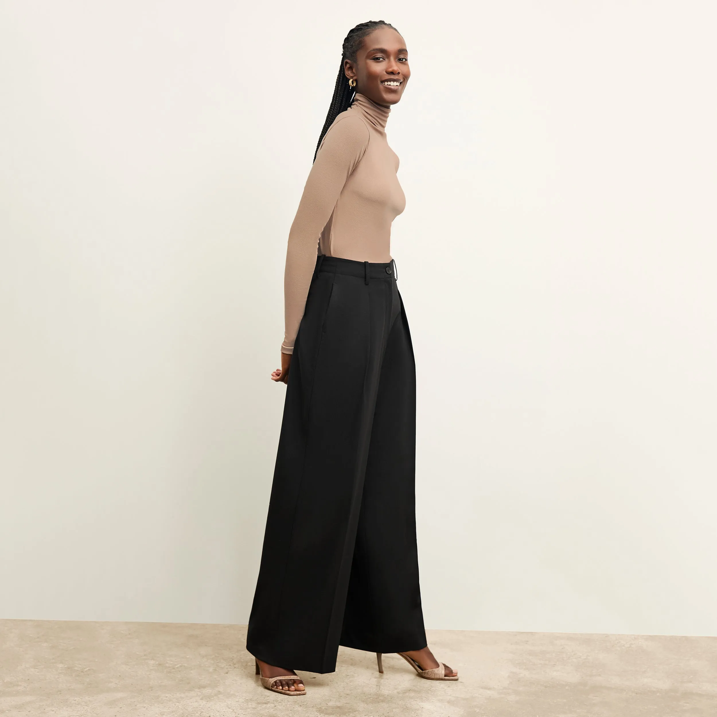 Zuri Pant - Washable Wool Twill :: Black