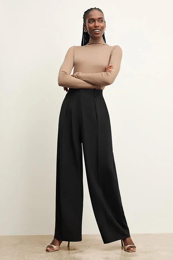 Zuri Pant - Washable Wool Twill :: Black