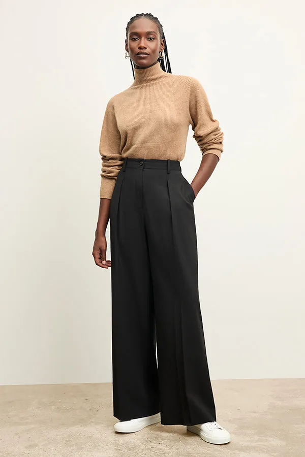 Zuri Pant - Washable Wool Twill :: Black