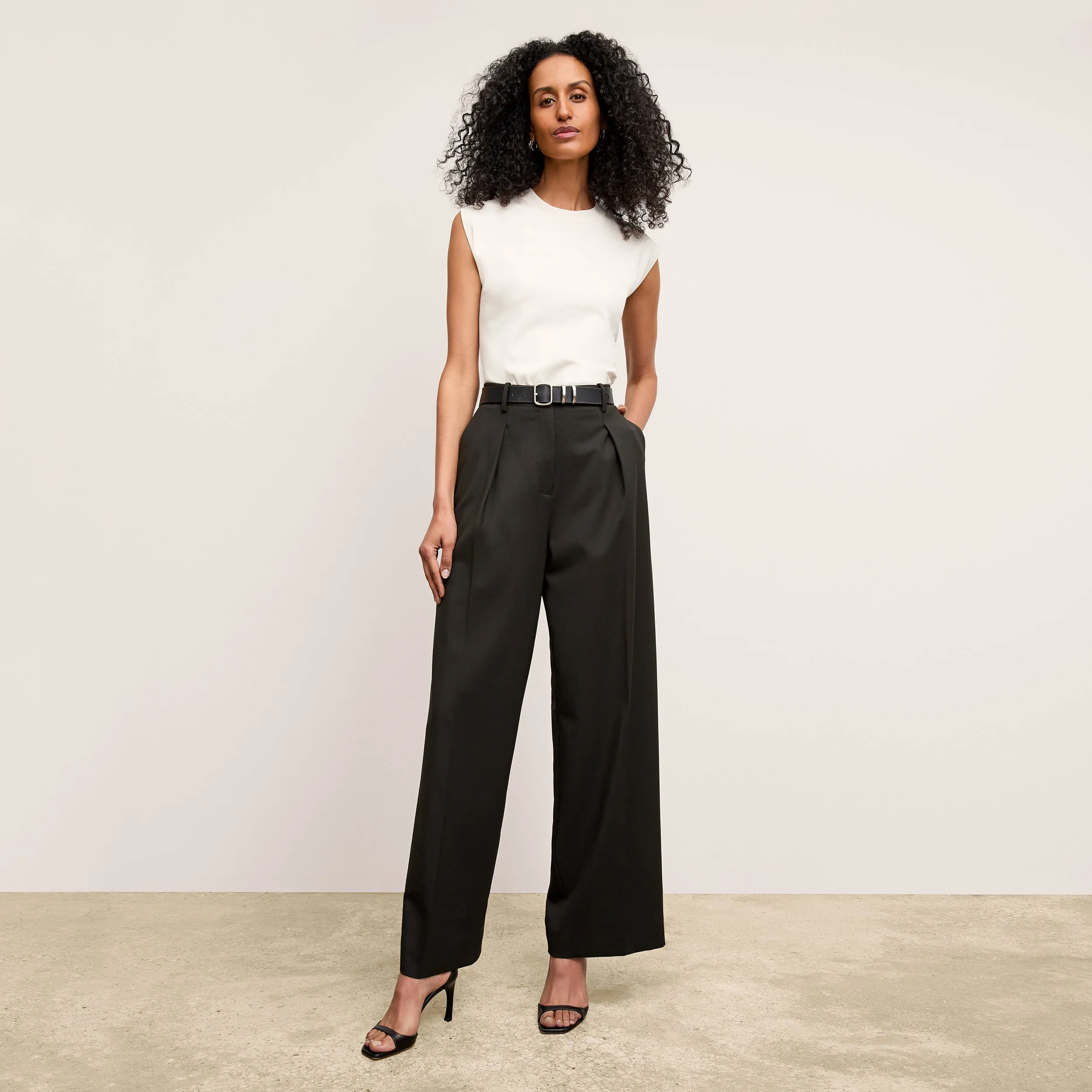 Zuri Pant - Washable Wool Twill :: Black