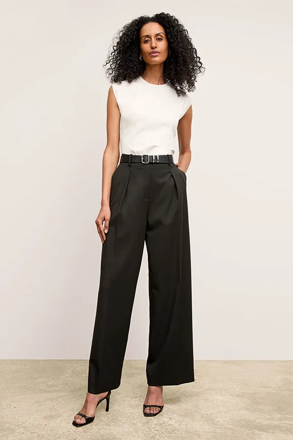 Zuri Pant - Washable Wool Twill :: Black