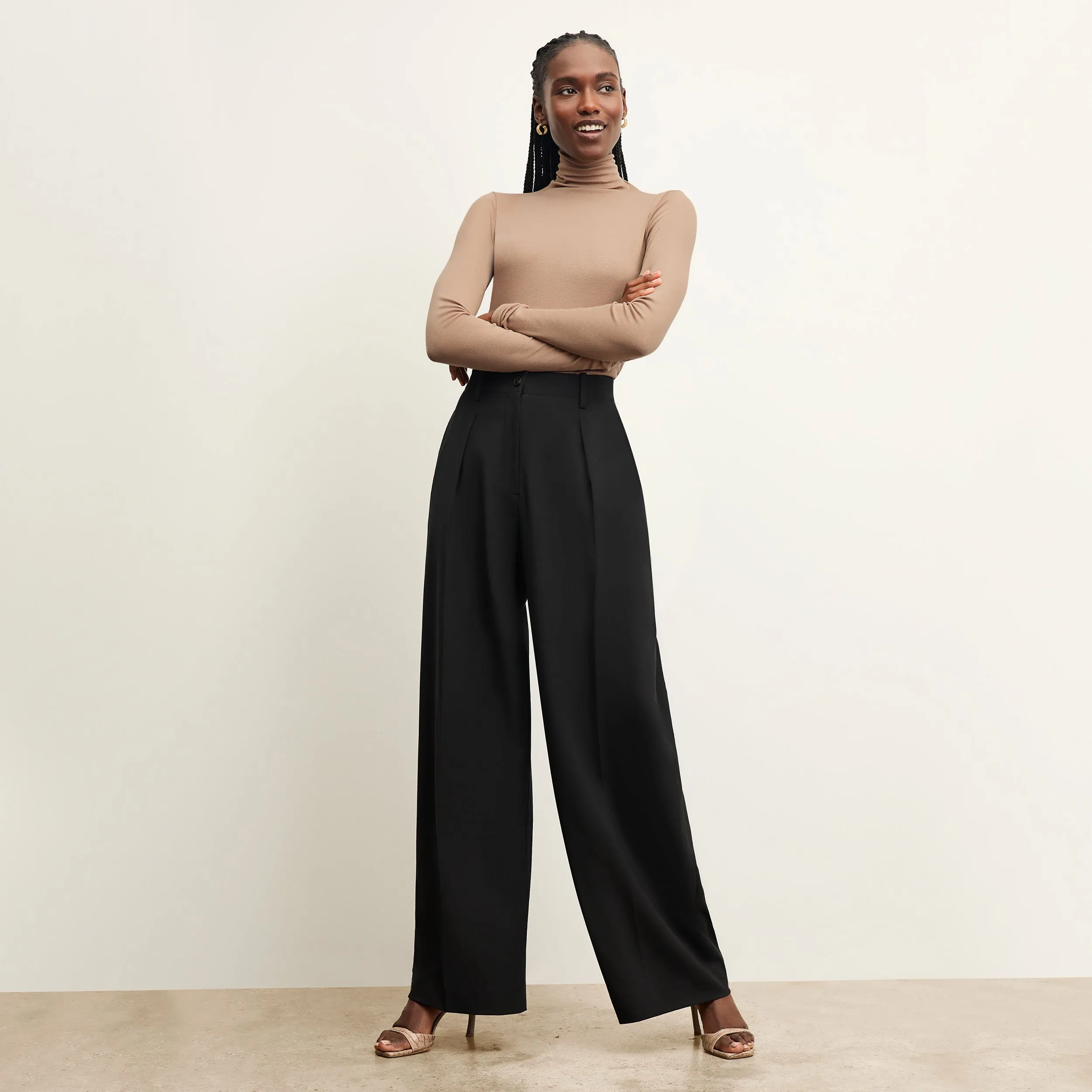 Zuri Pant - Washable Wool Twill :: Black